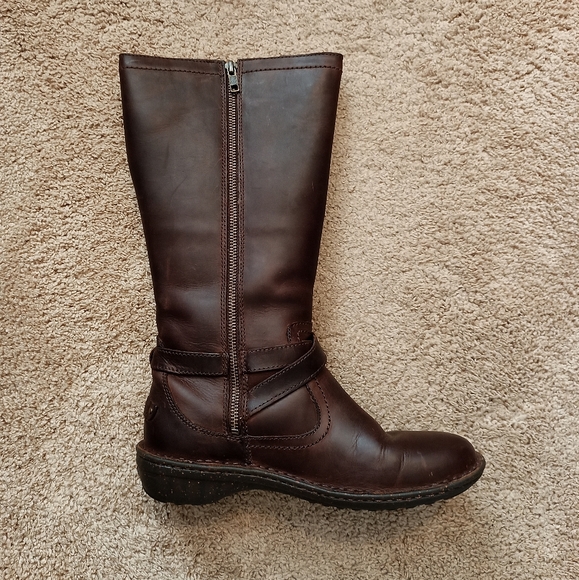 UGG Rosen Leather Riding Boots | sz 8, Espresso Brown, original box - Picture 7 of 16